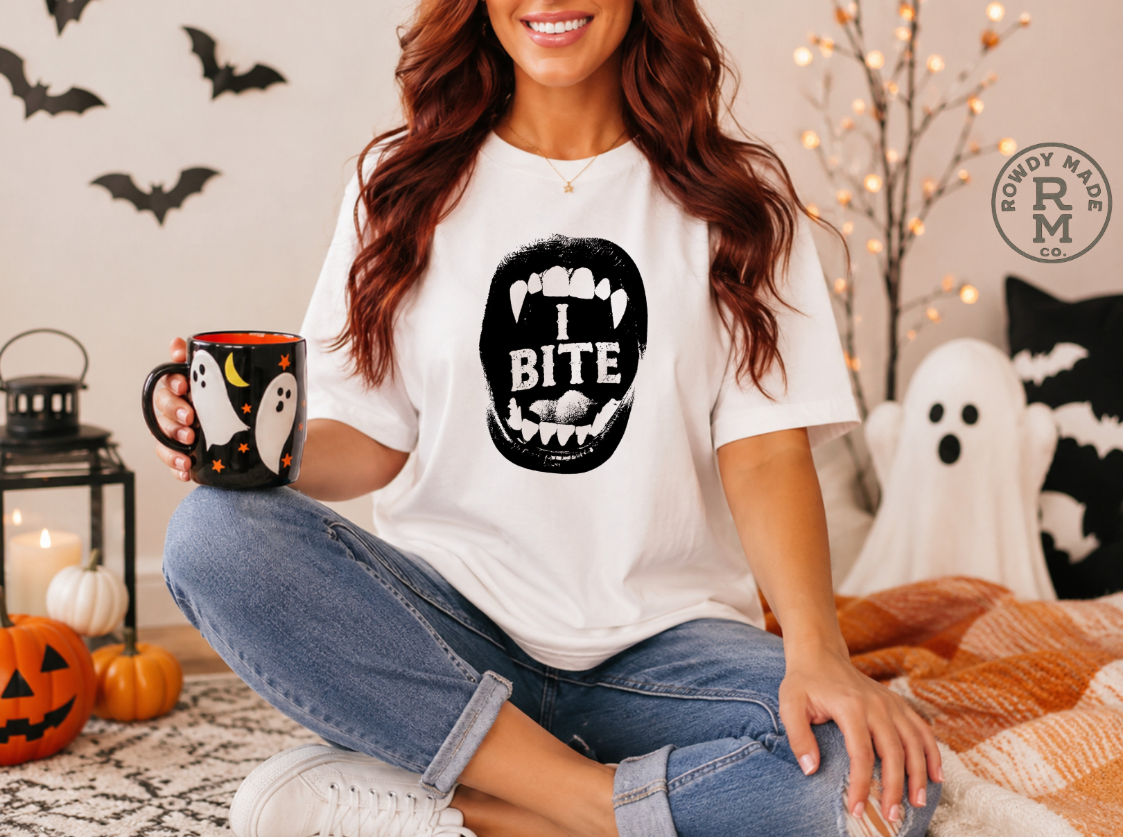 I Bite Vampire Fang Graphic Tee