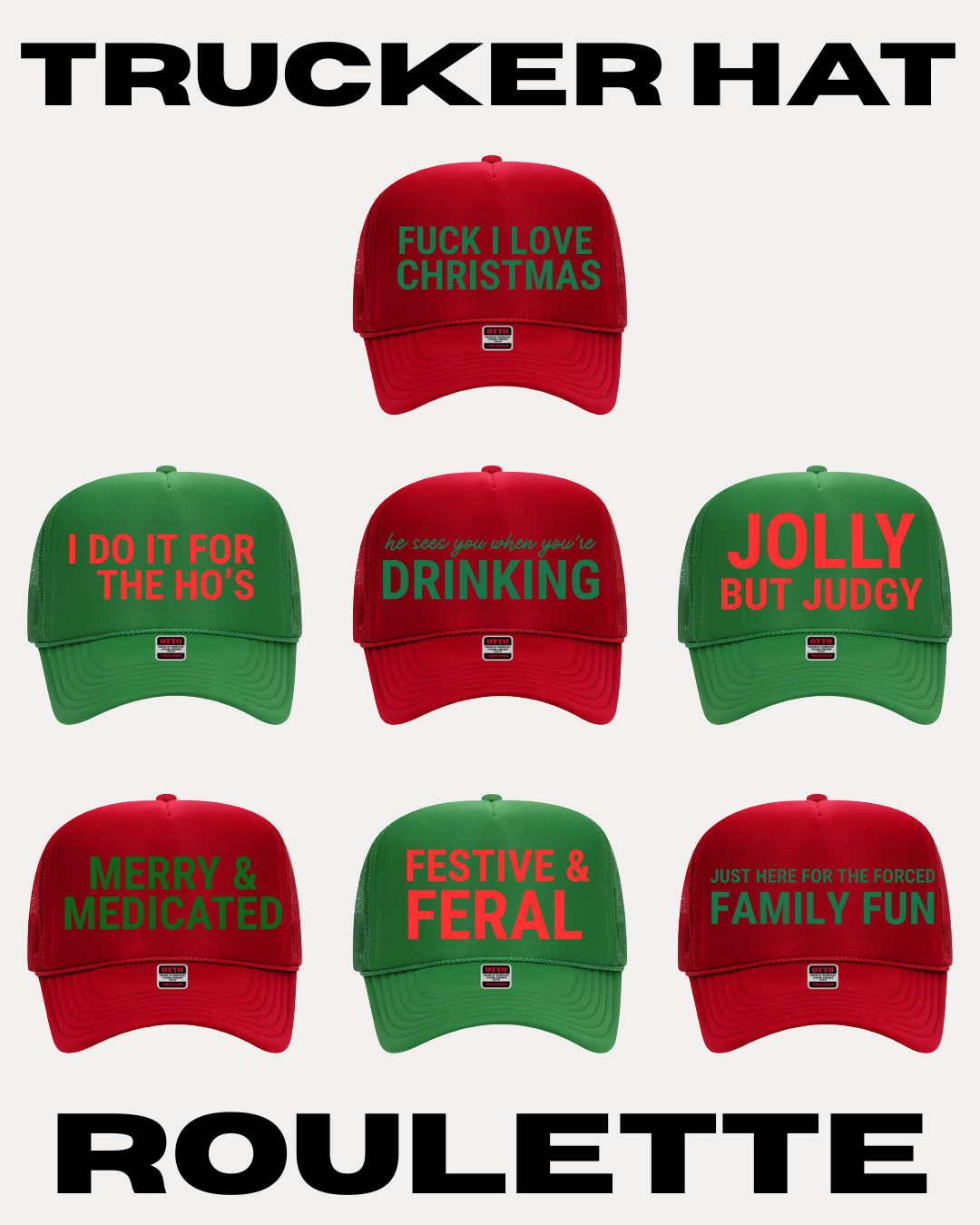 🎄 Trucker Hat Roulette — Holiday Edition 🎄